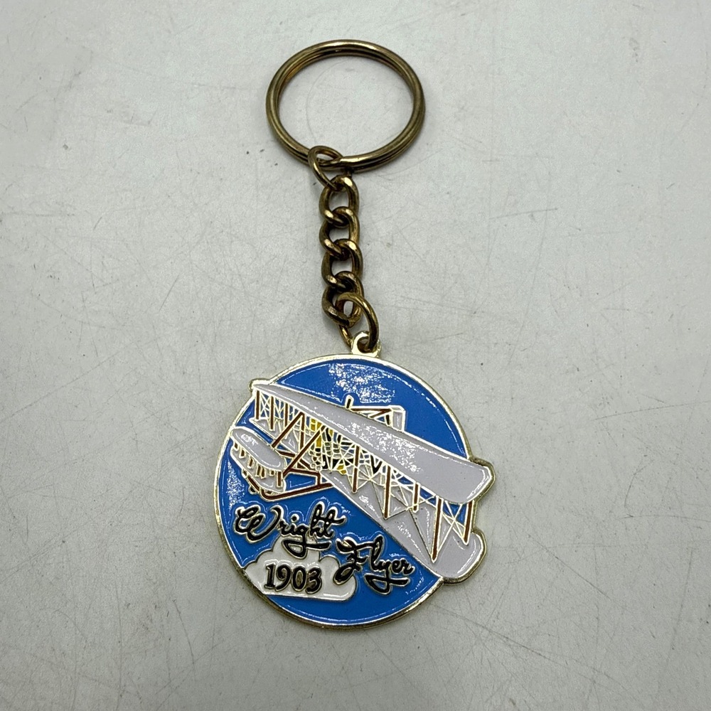 Hogeye Wright Flyer 1903 Aviation History Enamel Keychain Gold Tone 2019